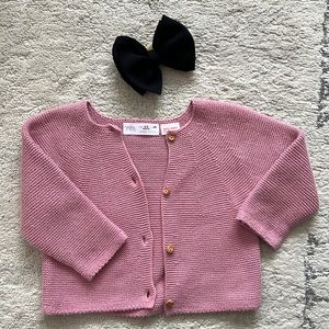 Pink Cotton Knitted Sweater